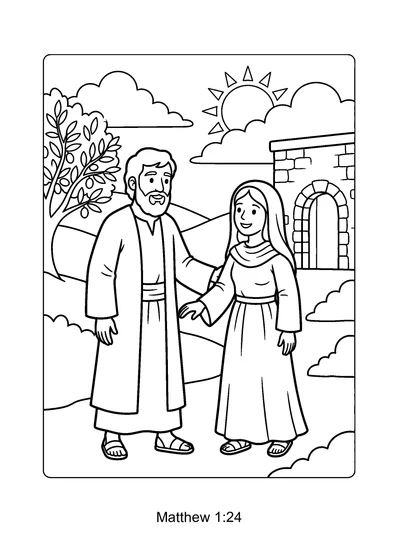 Matthew 1:24 Coloring Page