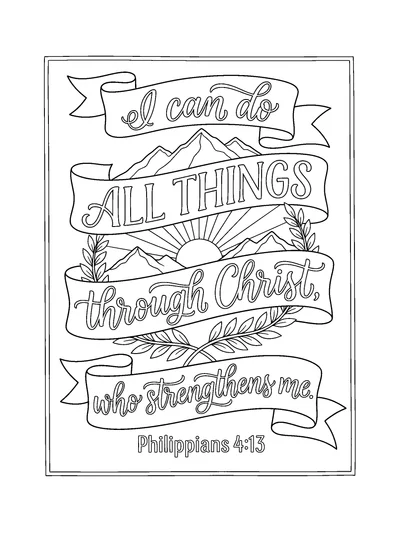 Philippians 4:13 Coloring Page