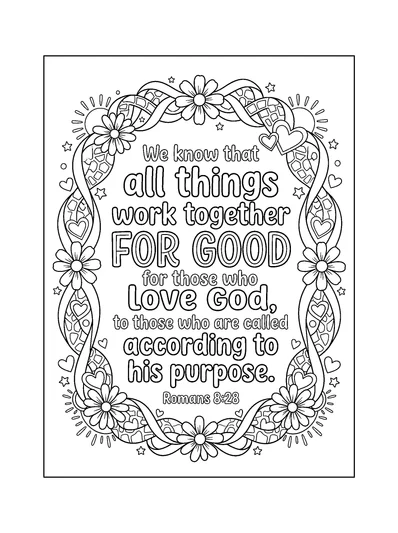 Romans 8:28 Coloring Page