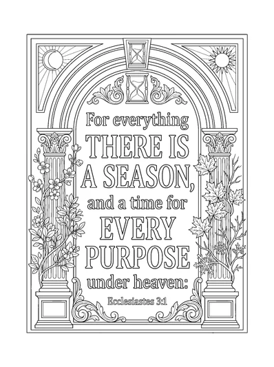 Ecclesiastes 3:1 Coloring Page