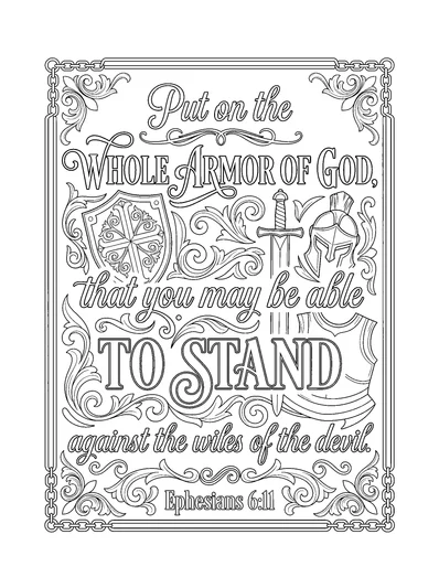 Ephesians 6:11 Coloring Page