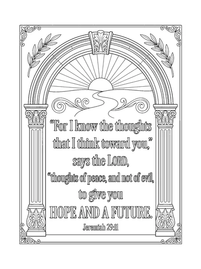 Jeremiah 29:11 Coloring Page