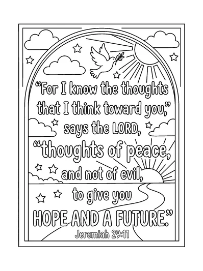 Jeremiah 29:11 Coloring Page
