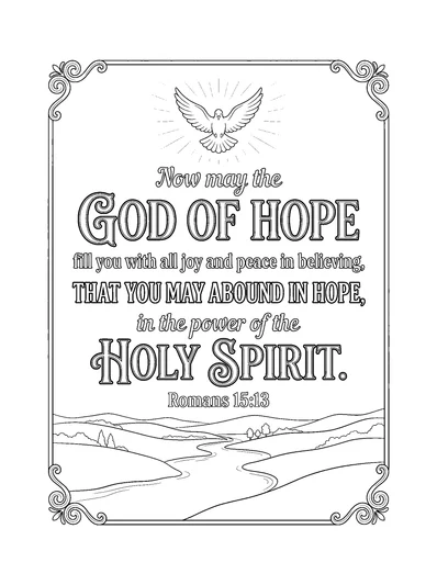 Romans 15:13 Coloring Page