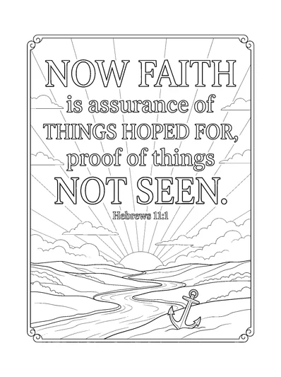 Hebrews 11:1 Coloring Page