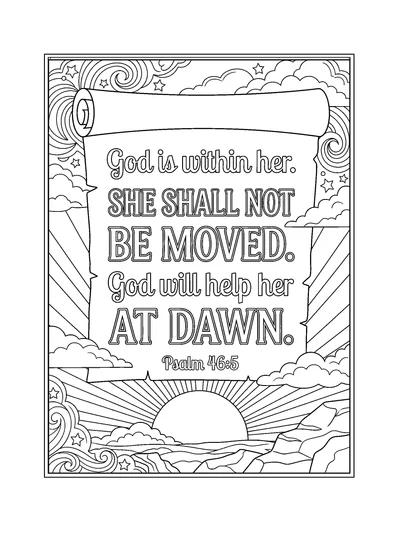 Psalms 46:5 Coloring Page