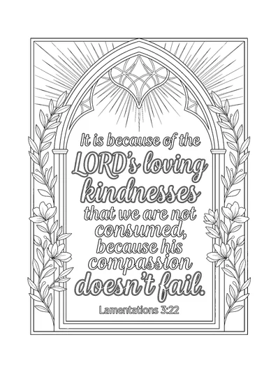 Lamentations 3:22 Coloring Page