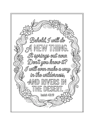 Isaiah 43:19 Coloring Page