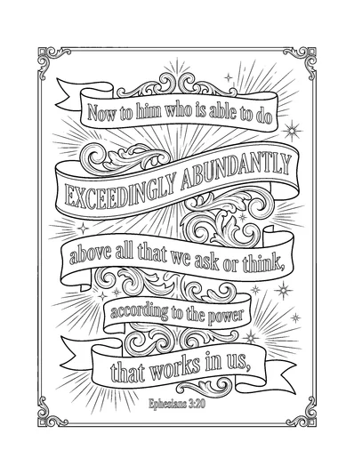 Ephesians 3:20 Coloring Page