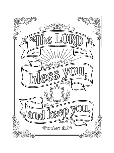 Numbers 6:24 Coloring Page