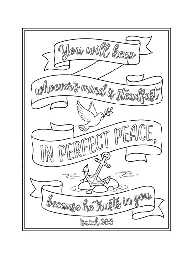 Isaiah 26:3 Coloring Page