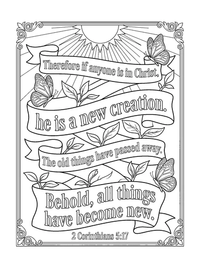 2 Corinthians 5:17 Coloring Page