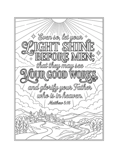 Matthew 5:16 Coloring Page