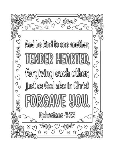 Ephesians 4:32 Coloring Page