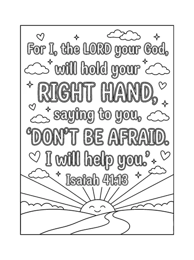 Isaiah 41:13 Coloring Page