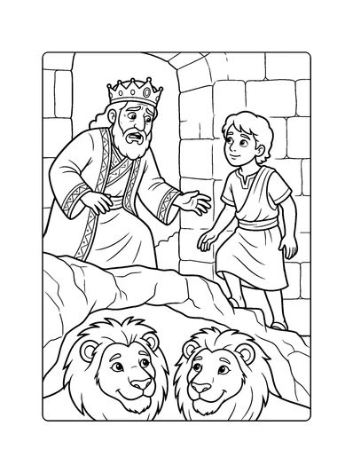 Daniel 6:16 Coloring Page