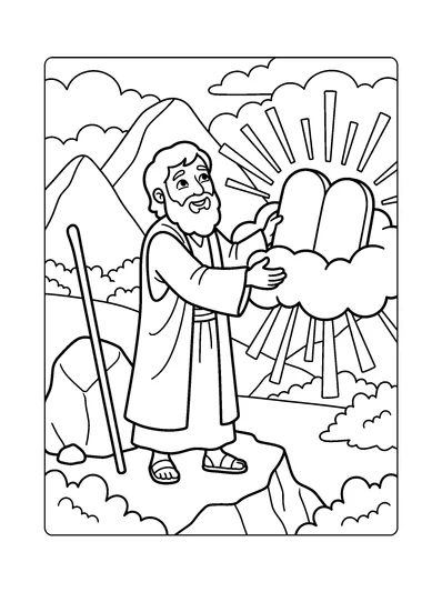 Exodus 31:18 Coloring Page