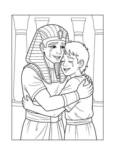 Genesis 45:14 Coloring Page