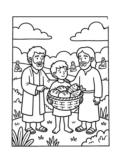 John 6:9 Coloring Page