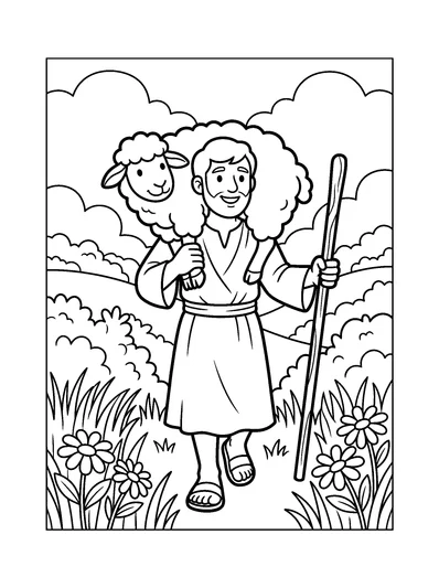 Luke 15:5 Coloring Page