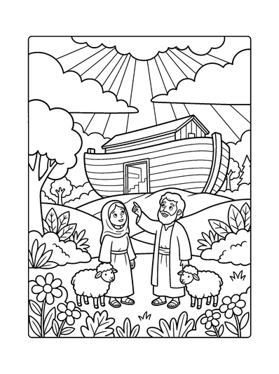 Genesis 7:1 Coloring Page