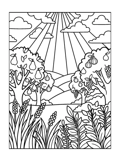 Genesis 1:11 Coloring Page
