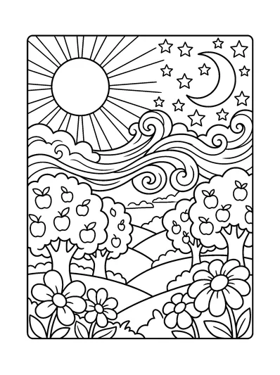 Genesis 1:16 Coloring Page