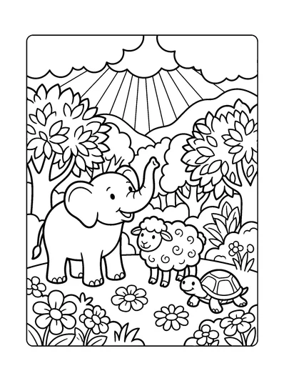 Genesis 1:25 Coloring Page