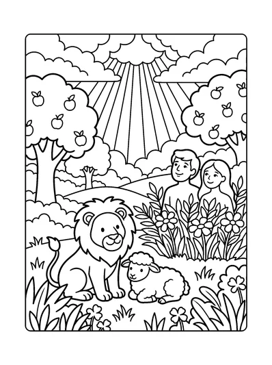 Genesis 2:2 Coloring Page