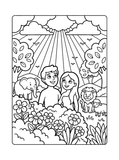 Genesis 1:31 Coloring Page