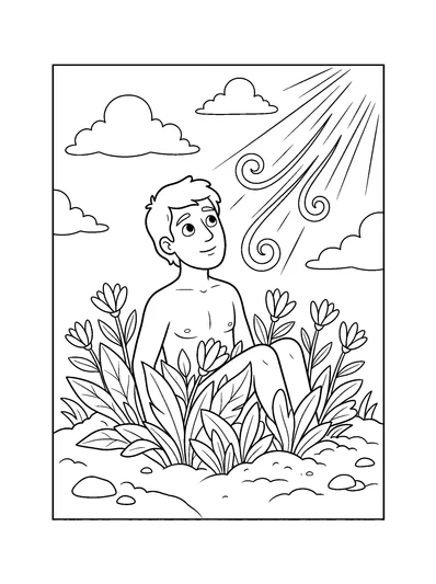 Genesis 2:7 Coloring Page