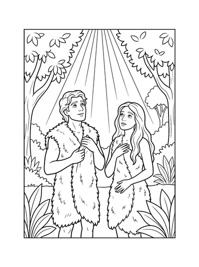 Genesis 3:21 Coloring Page
