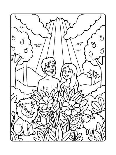 Genesis 1:27 Coloring Page