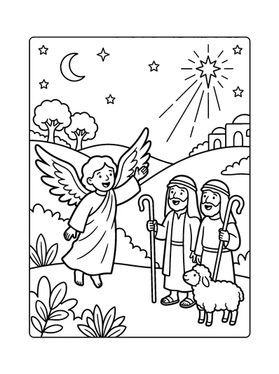 Luke 2:12 Coloring Page