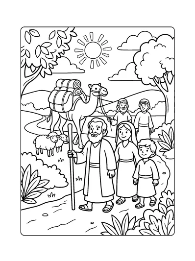 Genesis 12:5 Coloring Page