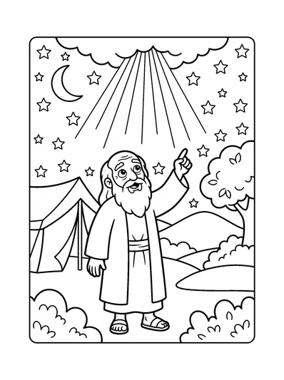 Genesis 15:5 Coloring Page