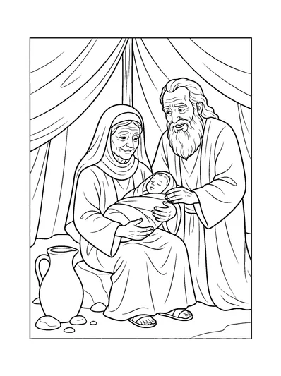 Genesis 21:2 Coloring Page