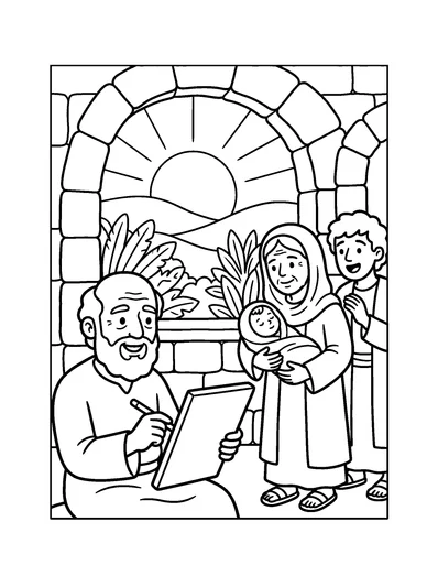 Luke 1:63 Coloring Page
