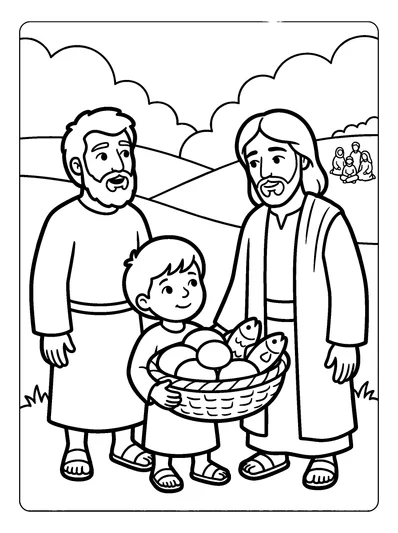 John 6:9 Coloring Page
