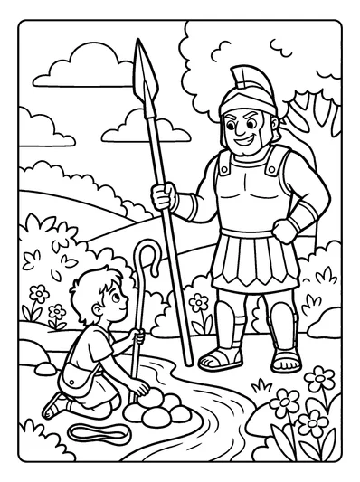 1 Samuel 17:40 Coloring Page