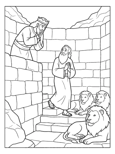 Daniel 6:16 Coloring Page