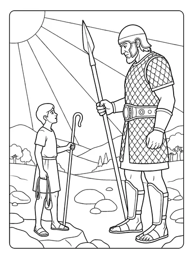 1 Samuel 17:45 Coloring Page
