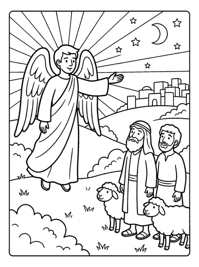 Luke 2:11 Coloring Page