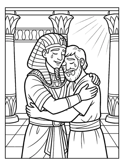 Genesis 45:14 Coloring Page