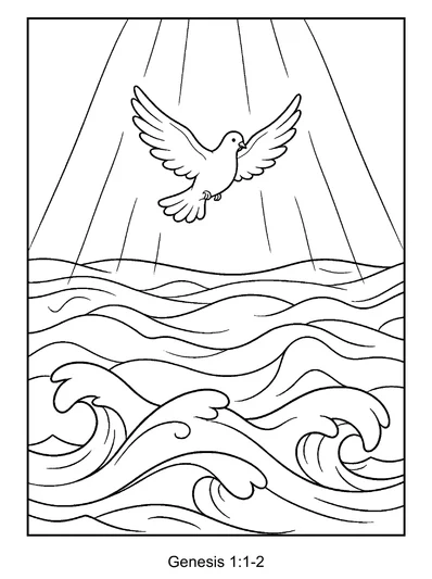 Genesis 1:1 Coloring Page