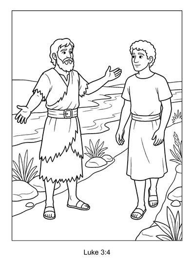 Luke 3:4 Coloring Page