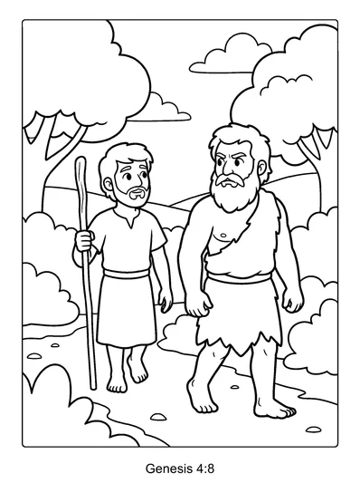 Genesis 4:8 Coloring Page