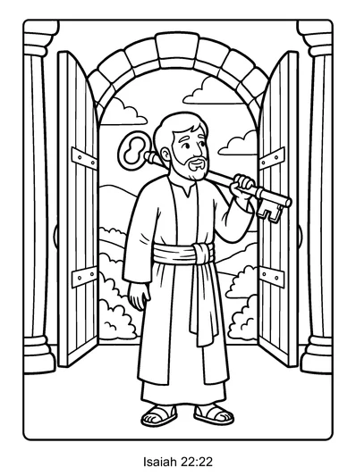 Isaiah 22:22 Coloring Page