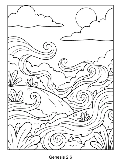 Genesis 2:6 Coloring Page
