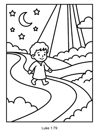 Luke 1:79 Coloring Page